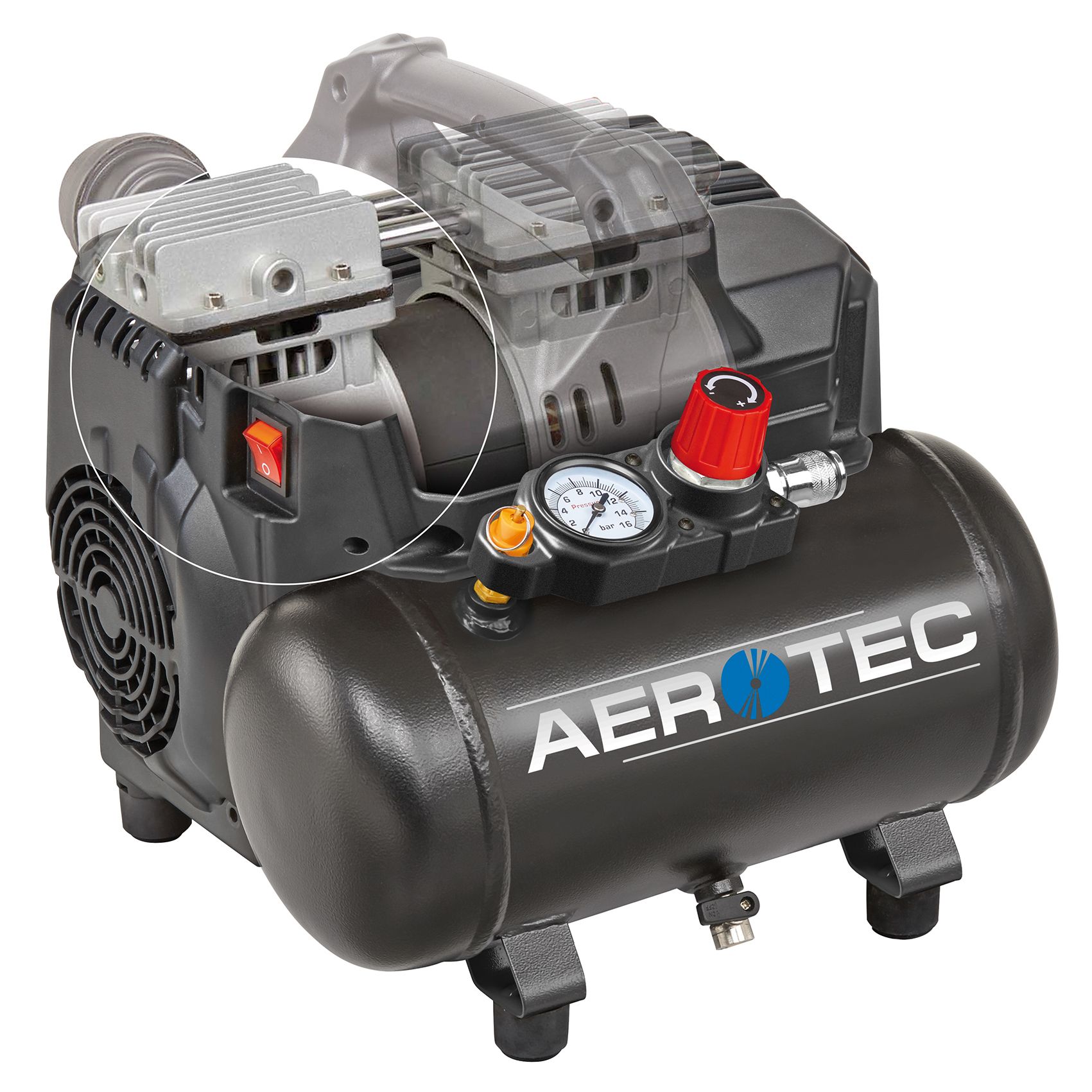 AeroTEC SUPERSIL 6 Air Compressor - 750W - 6L - 105 l/min - AC