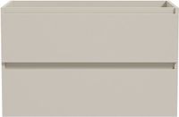 Wiesbaden Alvara badkamer onderkast 80x46 cm cashmere 2 laden softclose met uitsparing