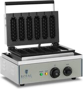 Royal Catering Wafelijzer - 1.550 watt - stick - maïshond