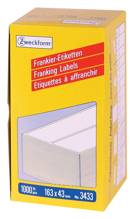 Avery Frankeeretiketten - wit - 163,0 x 43,0 mm - permanent klevend
