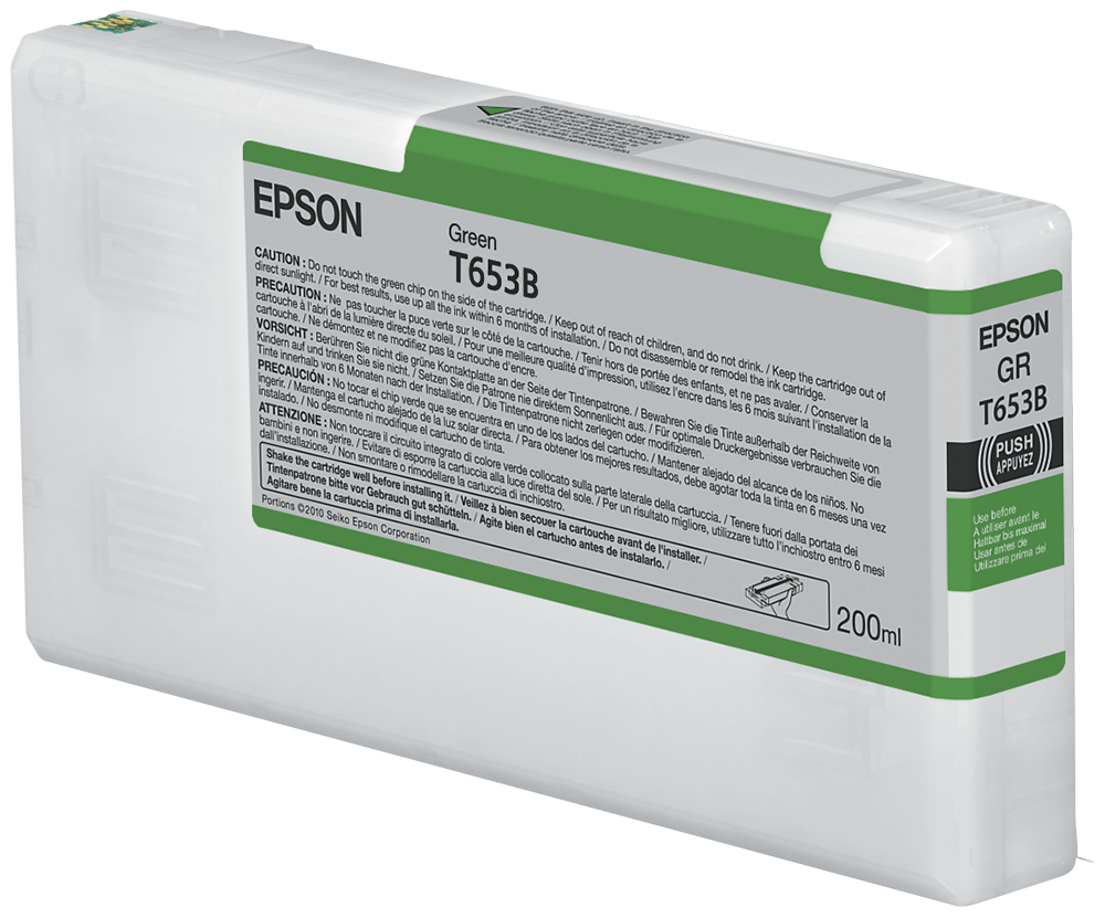 Epson T653B Green Ink Cartridge (200ml) single pack / groen