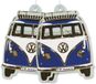 BRISA VW Collection by BRISA - Set van 2 Volkswagen luchtverfrissers met VW T1 Bulli Bus-motief (Oceaan)