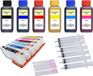 Epson Cartouches d'encre rechargeables, compatibles avec Epson T24 XL + 6 x 100 ml d'encre de sublimation pour Expression Photo XP-55, 750, 760, 850, 860, 950, 960, 970