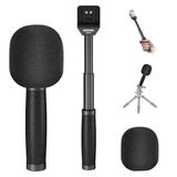 NEEWER 13 inch/33 cm Lavalier Telescopische Handmicrofoon met Anti-Off Cold Shoe Foam Cap Interview Microhandvat