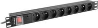 Lanberg PDU-06E-0200-BK energiedistributie 6 AC-uitgang(en) 1U Zwart
