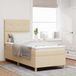 Maison Exclusive - Lit boxspring avec LED et tête de lit, couleur crème, 90 x 200 cm, tissu