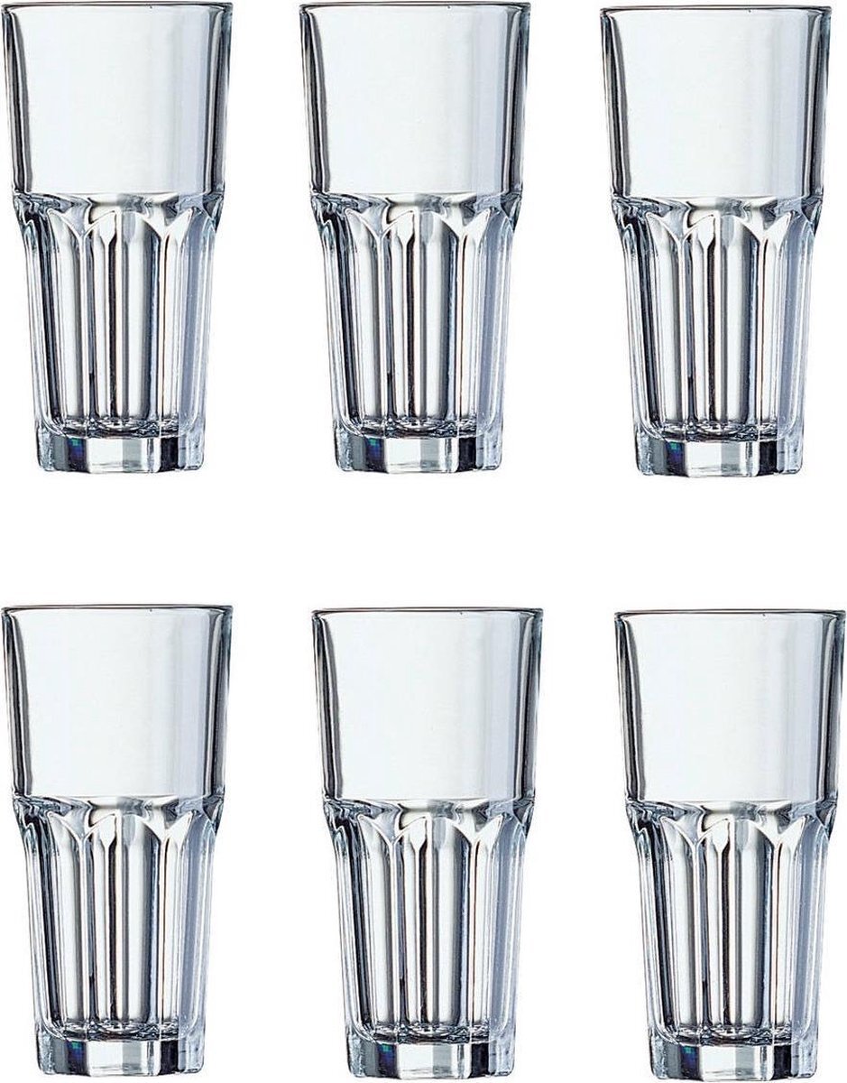 ARCOROC 6x Longdrinkglazen 310 ml - 31 cl - Longdrink glazen - Water/sap/koffie/thee glazen - Longdrink glazen van glas