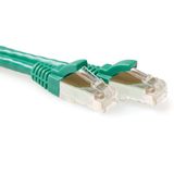 ACT Groene 30 meter LSZH SFTP CAT6A câble réseau snagless avec connecteurs RJ45 FB7730