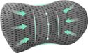 vidaXL Rugkussen Grijs Traagschuim 47,5 x 23 x 12 cm