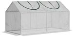 Jardin - Mini-serre - Gemaakt van PE-folie - Met haringen en een verlengde rand - 120x60x60 cm - Geschikt voor planten en bloemen - Vert olive