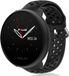 Strap-it Polar Ignite 2 siliconen bandje met gaatjes - zwart