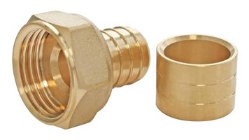 SOMATHERM FOR YOU 3540730015136 PER RACC RIGHT GLISS GEF 12-3/8"LOS 2 rechte koppeling voor buis glijbaar Ø12 vrouwelijke moederdraai 12/17 (3/8") -tas 2 delen