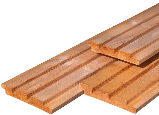 Merkloos Tuindeco Triple profiel Red Class Wood 2,2x14,0x400 cm