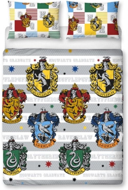 Oeko-Tex Harry Potter Hogwarts Houses Duvet Set - 200x200cm