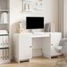 Maison Exclusive - Bureau blanc laqué aggloméré 142,5 x 50 x 75 cm