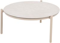 4 Seasons Outdoor Vic loungetafel Ø73xH35 cm latte - ceramic print