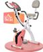 HOMCOM Vélo d'appartement magnétique - Acier - 105x48x118cm - Blanc, Rose