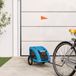 Maison Exclusive - Remorque de vélo pour chien, bleu. Fabriqué en tissu Oxford et métal