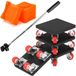 JMXZ Azomor® Set van 9 Transportrollen voor Zware Meubels met Verlengstang en 360° Draaibare Wielen