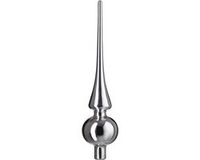 Decoris Kerstboom piek - Zilver - 26 cm - Glas - Glanzend