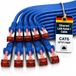 1aTTack.de 10x 1m Cat6 Cat.6 Ethernetkabel Cat 6 Netwerkkabel Patchkabel RJ45 SFTP - Blauw