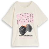 Tom Tailor Oversized T-shirt met print Wool White Maat 140