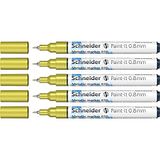 Schneider Paint-It metallic marker 010 (lijndikte 0,8 mm) 5-pack, geel