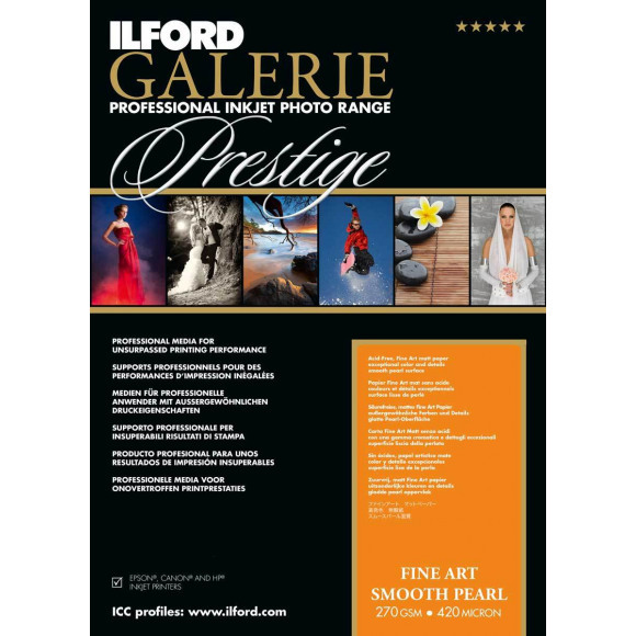 Ilford FineArt Smooth Pearl 270g 13x18cm 50 Vel
