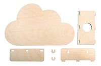 Rayher Houten bouwpakket lamp Kleine Wolke, FSC Mix Credit, natuur, 31x18,5x7,5cm, set 6-delig, kinderlamp, 62987505