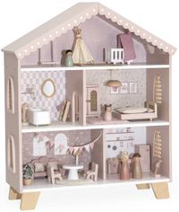 Label Label Houten Poppenhuis - Roze