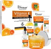 vitamine Disaar Vitamine C Whitening Cadeauset - 5-delige huidverzorgingsset gezicht, anti aging, hydratatie, stralende teint, complete verzorgingsroutine voor alle huidtypes, dag- en nachtverzorging