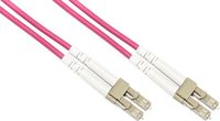 Link Glasvezelkabel LC naar LC Multimode Duplex OM4 50/125m 0,5 m Paars
