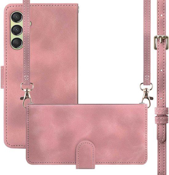 iMoshion Book Case Samsung Galaxy A25 - Roze - Met Pasjeshouder & Koord