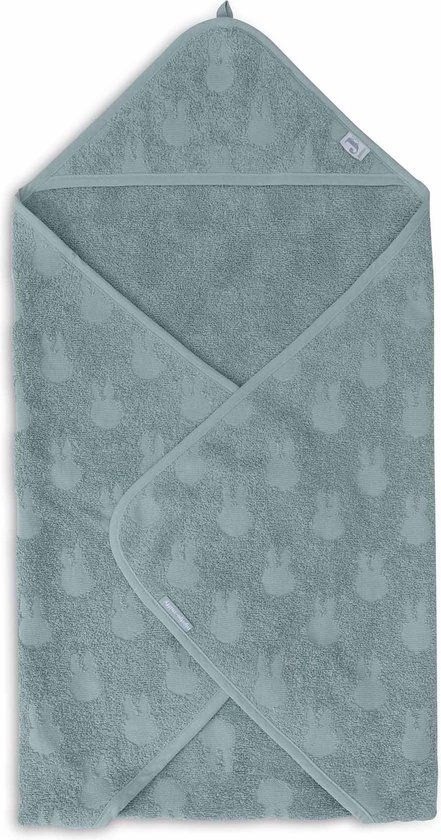 Jollein x Nijntje Badcape Badstof 75x75cm - Miffy Jacquard Sea Green - Baby Handdoek met Capuchon
