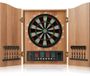 Walnoot jeu de fléchettes électronique avec armoire et tableau de score