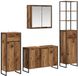 vidaXL Meuble de salle de bain 4 pièces Bois vieilli Bois travaillé