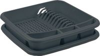 Plastic Forte Égouttoir - avec bac de récupération - noir - 39 x 39 cm