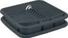 Plastic Forte Égouttoir - avec bac de récupération - noir - 39 x 39 cm