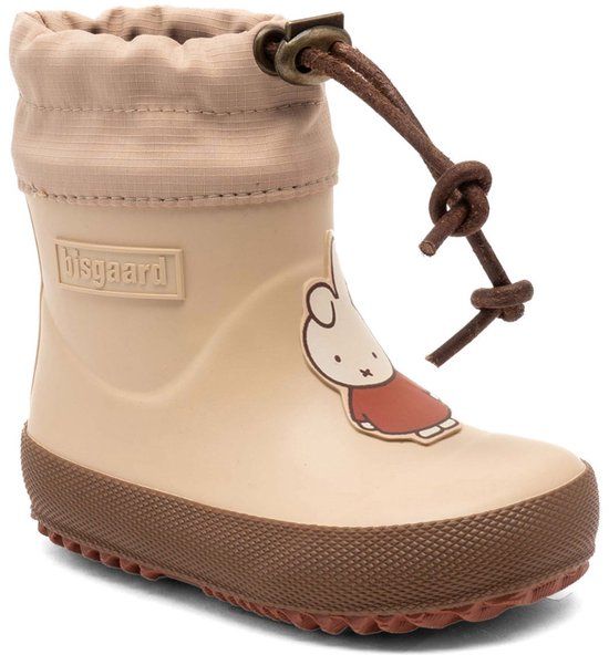 BISGAARD X NIJNTJE THERMBOOTS CREAM-26 - Schoenmaat 26 - Unisex - Beige - Effen - Wol/Rubber - Kinderen