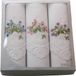 Swan Textiel Dames zakdoeken borduur kant 3-pak - Katoenen zakdoeken - Cadeau verpakking - 30