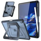 Fintie Schokbestendige Hoes voor iPad Air 11 inch (M4) 2026 / (M3) 2025 / (M2) 2024, iPad Air 5e/4e Generatie (2022/2020) - Dunne Mat Harde Hoes met Multi-Hoek Kickstand & Potlood Houder, Zwart
