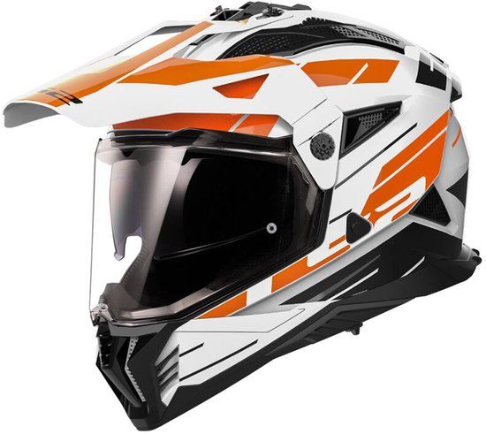 LS2 MX702 Pioneer II Namib Adventure Helm - Wit/Oranje