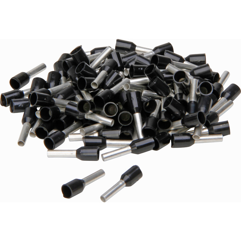 Toolstation Adereindhuls met kunststofkraag 1,5mm² zwart (100 Stuks)