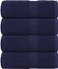 vidaXL Serviettes d'invités FROGN 4 pièces 30x50 cm 360 g/m² bleu marine