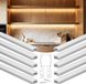 Vevor Profilé LED 10-Pack 2 M, Profilés Aluminium Anodisé avec Couvercle Blanc Lait, Embouts et Clips de Montage, Canaux, Diffuseur pour Bandes LED, Idéal pour Plans de Travail Sous Meuble, Forme en U