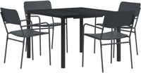 vidaXL - Buitenmeubels - set - 5 - st - Antracietkleurig - Staal