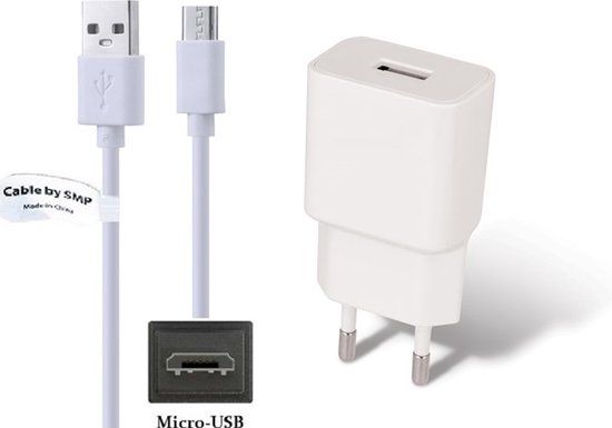 OneOne 2A lader + 0,25m Micro USB kabel - Wit - Samsung