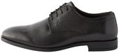 Next - Heren - Effen leren Derby-schoenen met brede pasvorm - Zwart