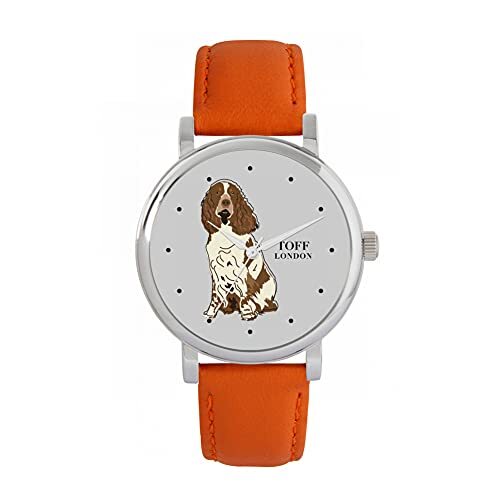 Toff London Bruin Wit Springer Spaniel Hondenhorloge