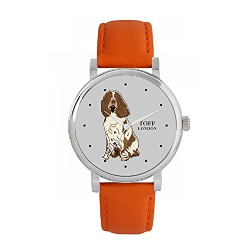 Toff London Bruin Wit Springer Spaniel Hondenhorloge - 5059656703761
